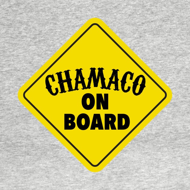 Chamaco on Board - Baby on Board - Yellow Sign by verde